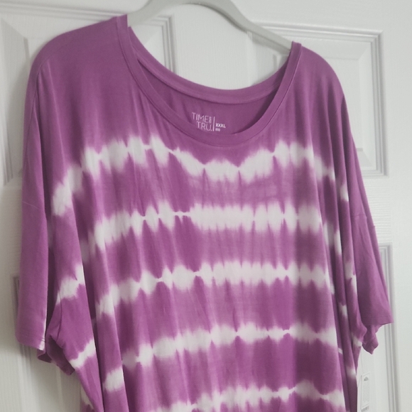 Time and Tru Tops - Time and Tru Purple Tie-Dye Women's Top size XXXL - 22